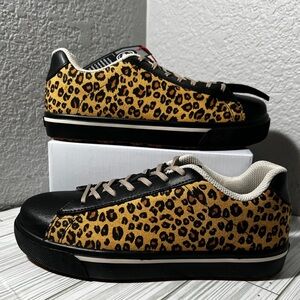 Rocky Skate Low Nano RKK408ZA Women's Brown Leopard Composite toe Work Shoe sz 8